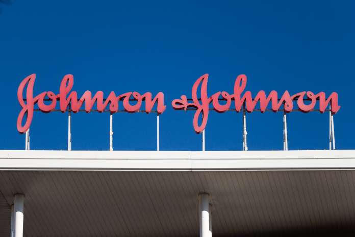Johnson & Johnson stock rose with the announcement of a $5 billion share buyback program and repeated profit targets.