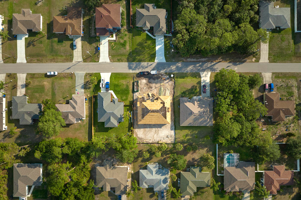 aerial view suburban private house wit wooden roof frame construction florida quiet rural area Cuentas Releases Shareholder Update and New Branding Initiative, Highlighting the Successful Launch of Key Initiatives of the Company's Strategy of Building a Complete Ecosystem to Serve the Underserved but Well Deserved, An Estimated Trillion-Dollar Market Opportunity