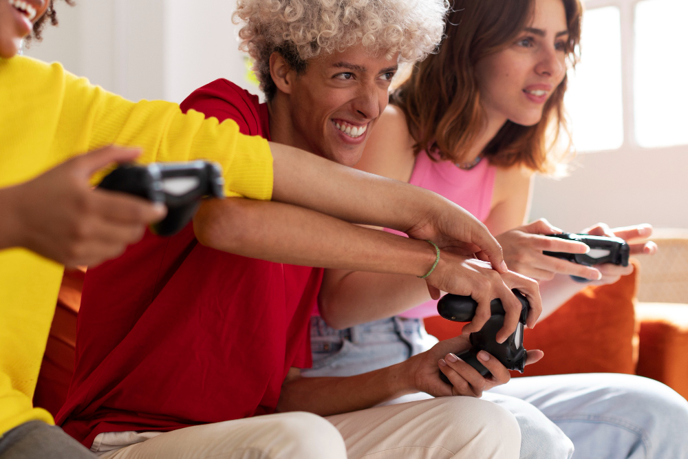 side view friends playing videogames Bragg Gaming Group to Release Second Quarter 2023 Results on August 10 and Host Conference Call and Webcast
