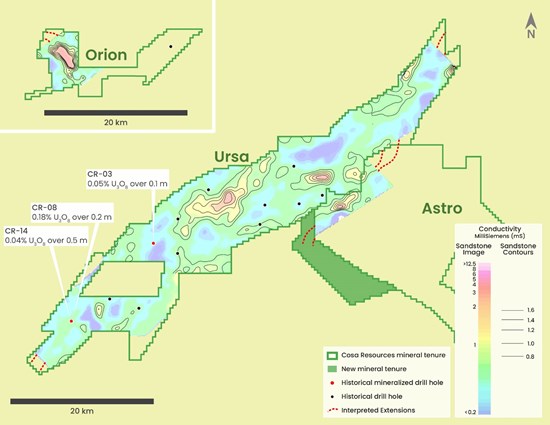 185898 ecd17e063405a8bc 005 Cosa Resources Announces Results of Airborne Geophysics at the 100% Owned Ursa and Orion Uranium Projects in the Athabasca Basin, Saskatchewan