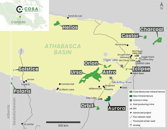 190882 c270b490942c9a96 003 Cosa Completes Acquisition of the Aurora Uranium Project, Athabasca Basin, Saskatchewan