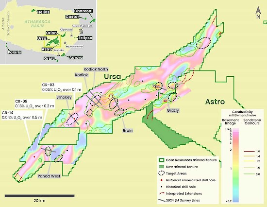 2024 01 11 cosa fig 2 Cosa Announces Commencement of Ground Geophysics and Access Trail Establishment at the 100% Owned Ursa Uranium Project in the Athabasca Basin, Saskatchewan