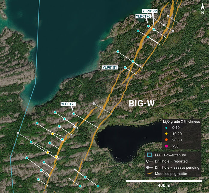 BIG West pegmatite 1 LIFT Intersects 11 m at 1.52% Li₂O at its Nite pegmatite, Yellowknife Lithium Project, NWT