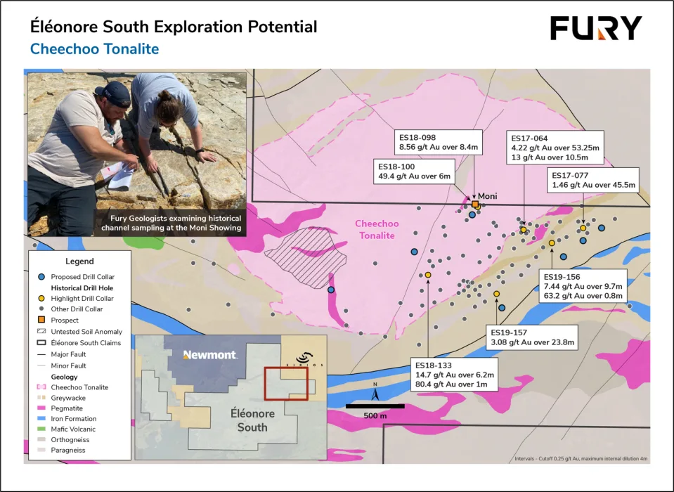 Drilling around the Cheechoo Tonalite Fury to Commence Drilling at Éléonore South Gold Project