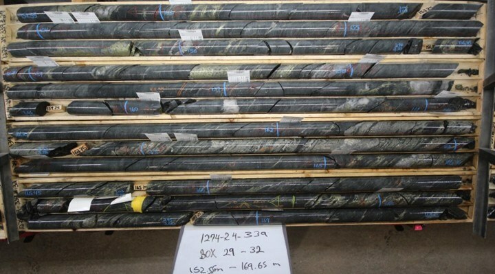 Figure 2 Abitibi Metals Extends High-Grade Central Lens in Infill Drilling at the B26 Polymetallic Deposit