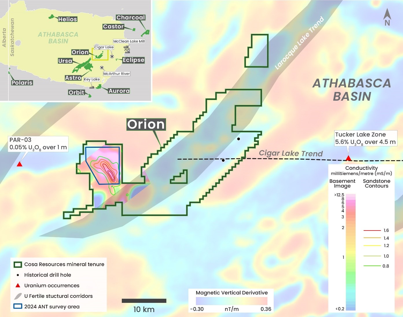 Orion ANT Survey Area Cosa Resources Announces Summer Exploration Plans for Athabasca Basin Uranium Projects
