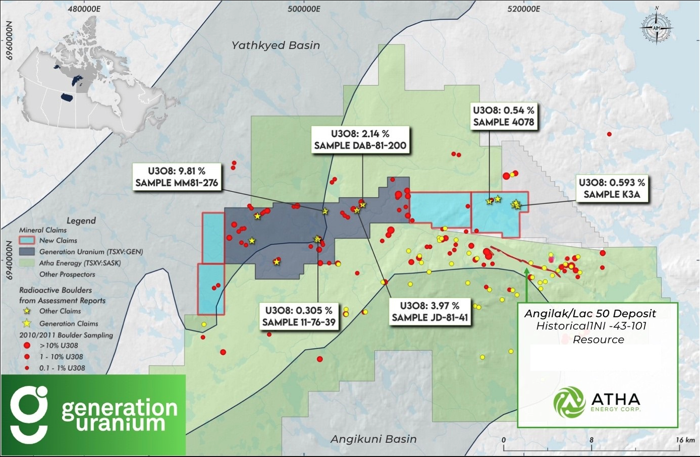 Screenshot 2024 09 24 at 7.26.02 AM Generation Uranium Gains Exchange Approval and Significantly Expands its Flagship Yath Uranium Project in Nunavut, Canada