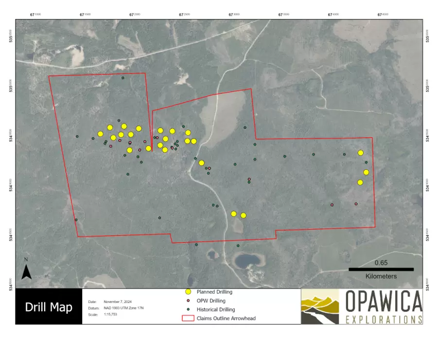 fa7958ad0673e9d04ce3e67f7157b31c Opawica Explorations Begins Field Work at its Arrowhead Gold Project in Quebec, Canada in Preparation For Upcoming Drill Campaign.