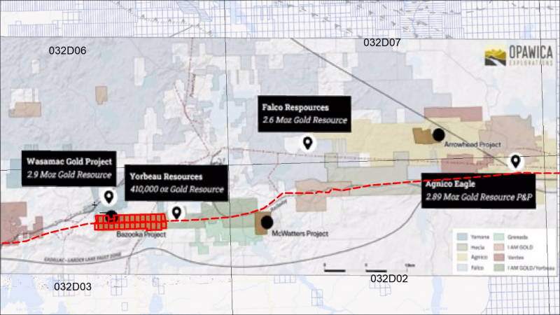 c92a9ad6fc97c118a17910a124d31a29 Opawica Explorations Inc Begins Field Work in Preparation of Upcoming Drill Campaign at Its Bazooka Property in the Abitibi Gold Belt