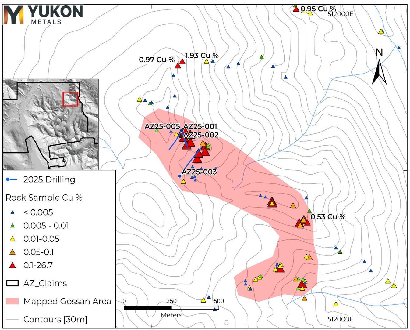 yukon6 Yukon Metals Confirms Large Copper-Bearing System at the AZ Project