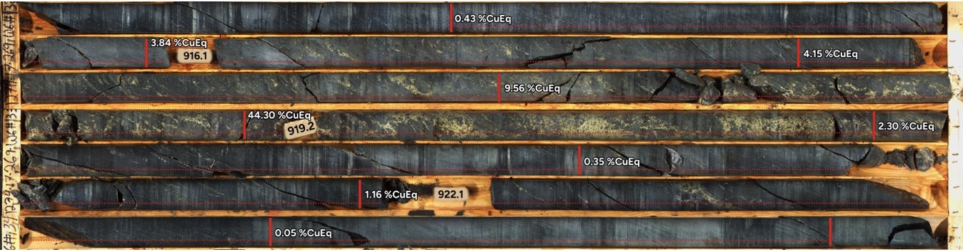 72F8D36F 024B 4201 BBE2 901EBFC38CB6 4 5005 c Abitibi Metals Continues to Expand High-Grade Copper-Gold Mineralization in the Western Down-Plunge, Highlighted by 12.83% CuEq over 5m