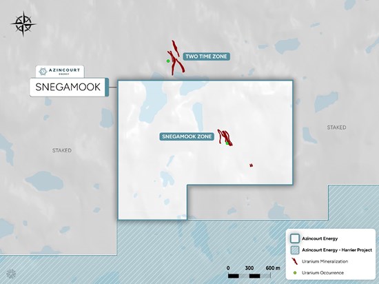 318818 f951a02c1424ea5c 004 Azincourt Energy Reports Initial Results from Drilling at Snegamook Uranium Deposit